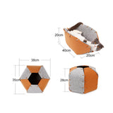 Maxbell Multifunctional Foldable Cave Cat Bed Hideouts Kennel for Kitten Indoor Cats Orange