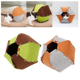 Maxbell Multifunctional Foldable Cave Cat Bed Hideouts Kennel for Kitten Indoor Cats Orange