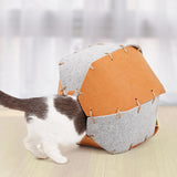 Maxbell Multifunctional Foldable Cave Cat Bed Hideouts Kennel for Kitten Indoor Cats Orange