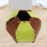 Maxbell Multifunctional Foldable Cave Cat Bed Hideouts Kennel for Kitten Indoor Cats Green