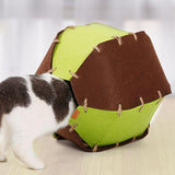 Maxbell Multifunctional Foldable Cave Cat Bed Hideouts Kennel for Kitten Indoor Cats Green