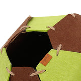 Maxbell Multifunctional Foldable Cave Cat Bed Hideouts Kennel for Kitten Indoor Cats Green