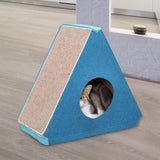Maxbell Cat Scratcher Cardboard Nest Bed Grind Claws Wear Resistant Cat Scratch Pad Blue