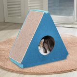 Maxbell Cat Scratcher Cardboard Nest Bed Grind Claws Wear Resistant Cat Scratch Pad Blue