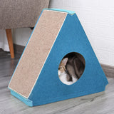 Maxbell Cat Scratcher Cardboard Nest Bed Grind Claws Wear Resistant Cat Scratch Pad Blue