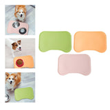 Maxbell Dog Food Mat Placemat Feeding Mat Non Spill Waterproof Pad for Cat Dish Tray Pink