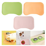 Maxbell Dog Food Mat Placemat Feeding Mat Non Spill Waterproof Pad for Cat Dish Tray Pink