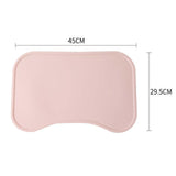 Maxbell Dog Food Mat Placemat Feeding Mat Non Spill Waterproof Pad for Cat Dish Tray Pink