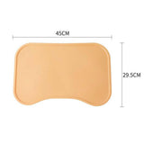 Maxbell Dog Food Mat Placemat Feeding Mat Non Spill Waterproof Pad for Cat Dish Tray Yellow
