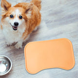 Maxbell Dog Food Mat Placemat Feeding Mat Non Spill Waterproof Pad for Cat Dish Tray Yellow