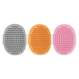 Maxbell Dog Brush Cat Grooming Glove Pet Scrubber Cleaning Short Hair Washing Gray