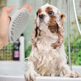 Maxbell Dog Brush Cat Grooming Glove Pet Scrubber Cleaning Short Hair Washing Gray