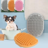 Maxbell Dog Brush Cat Grooming Glove Pet Scrubber Cleaning Short Hair Washing Gray