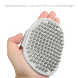 Maxbell Dog Brush Cat Grooming Glove Pet Scrubber Cleaning Short Hair Washing Gray