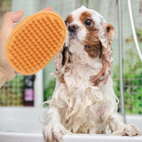 Maxbell Dog Brush Cat Grooming Glove Pet Scrubber Cleaning Short Hair Washing Orange