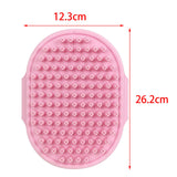 Maxbell Dog Brush Cat Grooming Glove Pet Scrubber Cleaning Short Hair Washing Pink