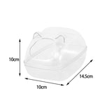 Maxbell Hamster Sand Bath Container Basin Toilet for Supplies Cage Accessories Rectangle M