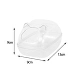 Maxbell Hamster Sand Bath Container Basin Toilet for Supplies Cage Accessories Rectangle S