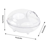 Maxbell Hamster Sand Bath Toilet Pet Bathroom Bath House for Squirrels Gerbil Mice 17cmx12.2cmx10.6cm