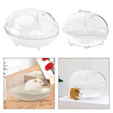 Maxbell Hamster Sand Bath Toilet Pet Bathroom Bath House for Squirrels Gerbil Mice 17cmx12.2cmx10.6cm