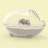 Maxbell Hamster Sand Bath Toilet Pet Bathroom Bath House for Squirrels Gerbil Mice 17cmx12.2cmx10.6cm