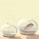 Maxbell Hamster Sand Bath Toilet Pet Bathroom Bath House for Squirrels Gerbil Mice 17cmx12.2cmx10.6cm