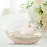 Maxbell Hamster Sand Bath Toilet Pet Bathroom Bath House for Squirrels Gerbil Mice 17cmx12.2cmx10.6cm