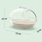 Maxbell Hamster Sand Bath Toilet Pet Bathroom Bath House for Squirrels Gerbil Mice 13.5cmx9.7cmx8.4cm