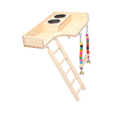 Maxbell Pet Bird Parrot Playground Wooden Ladder Toy Interactive Platform Accessory