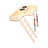 Maxbell Pet Bird Parrot Playground Wooden Ladder Toy Interactive Platform Accessory