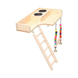 Maxbell Pet Bird Parrot Playground Wooden Ladder Toy Interactive Platform Accessory