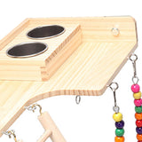 Maxbell Pet Bird Parrot Playground Wooden Ladder Toy Interactive Platform Accessory