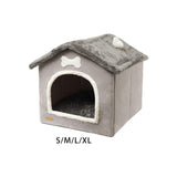 Maxbell Dog Bed House Puppy Kennel Removable Cushion Warm Semi Enclosed Cat Bed S