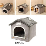 Maxbell Dog Bed House Puppy Kennel Removable Cushion Warm Semi Enclosed Cat Bed S