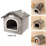 Maxbell Dog Bed House Puppy Kennel Removable Cushion Warm Semi Enclosed Cat Bed S