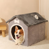 Maxbell Dog Bed House Puppy Kennel Removable Cushion Warm Semi Enclosed Cat Bed S