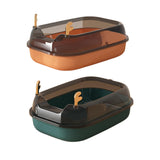 Maxbell Cat Litter Box Portable Cat Sandbox Pet Litter Tray High Sided Splashproof Green