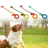 Maxbell Chew Toys Yard Running Puppy Garden Dogs Rope Toy Interactive Dog Tug Toy Red