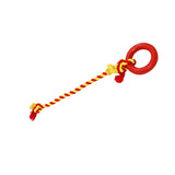 Maxbell Chew Toys Yard Running Puppy Garden Dogs Rope Toy Interactive Dog Tug Toy Red