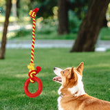 Maxbell Chew Toys Yard Running Puppy Garden Dogs Rope Toy Interactive Dog Tug Toy Red