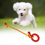 Maxbell Chew Toys Yard Running Puppy Garden Dogs Rope Toy Interactive Dog Tug Toy Red