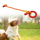 Maxbell Chew Toys Yard Running Puppy Garden Dogs Rope Toy Interactive Dog Tug Toy Red