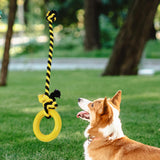 Maxbell Chew Toys Yard Running Puppy Garden Dogs Rope Toy Interactive Dog Tug Toy Yellow