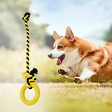 Maxbell Chew Toys Yard Running Puppy Garden Dogs Rope Toy Interactive Dog Tug Toy Yellow