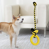 Maxbell Chew Toys Yard Running Puppy Garden Dogs Rope Toy Interactive Dog Tug Toy Yellow