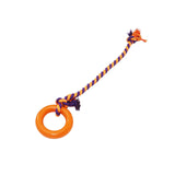 Maxbell Chew Toys Yard Running Puppy Garden Dogs Rope Toy Interactive Dog Tug Toy Orange