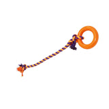 Maxbell Chew Toys Yard Running Puppy Garden Dogs Rope Toy Interactive Dog Tug Toy Orange