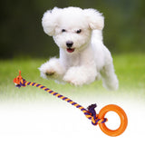 Maxbell Chew Toys Yard Running Puppy Garden Dogs Rope Toy Interactive Dog Tug Toy Orange