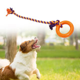 Maxbell Chew Toys Yard Running Puppy Garden Dogs Rope Toy Interactive Dog Tug Toy Orange