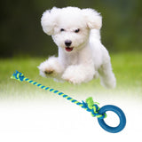 Maxbell Chew Toys Yard Running Puppy Garden Dogs Rope Toy Interactive Dog Tug Toy Blue